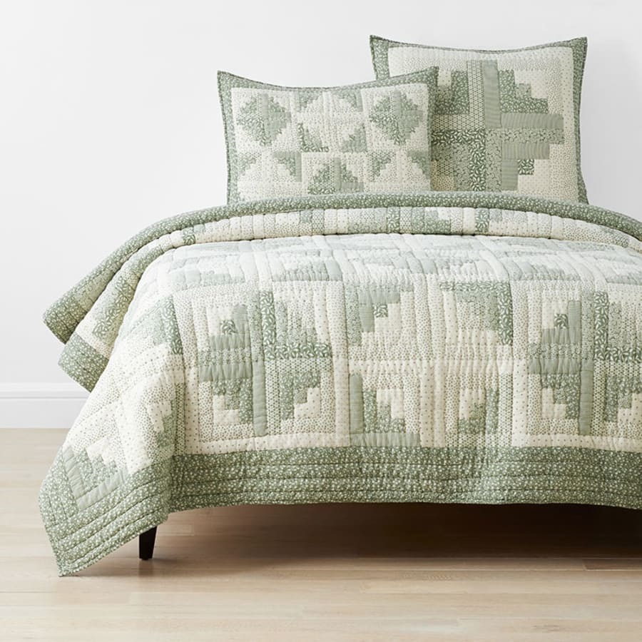 Leighton Patchwork Quilt - Green, Twin/Twin XL | The Company Store