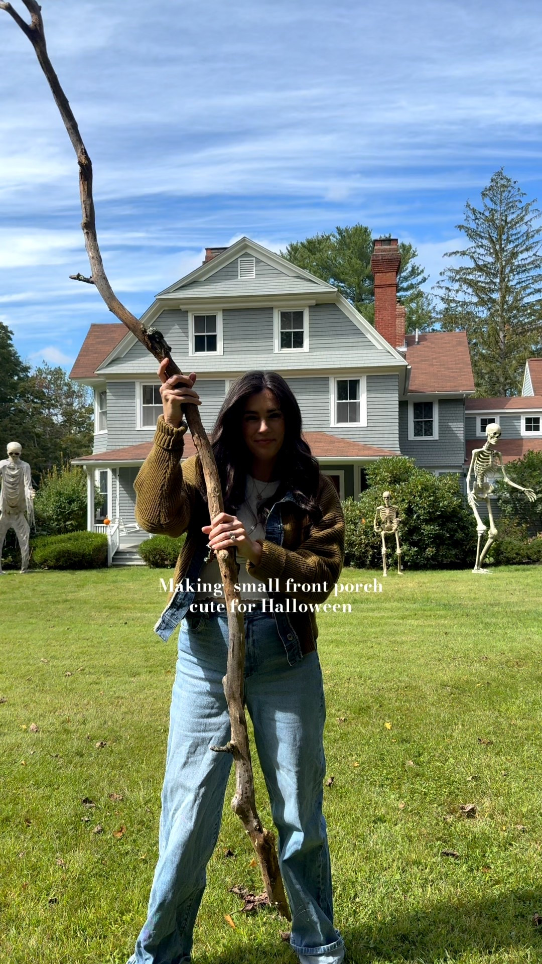 Halloween porch Halloween doorstep DOY witch broom hanging witch hats lit witch broomm

#LTKSeasonal #LTKHome