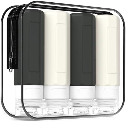 Redfly Travel Bottles for Toiletries, Tsa Approved 3oz Travel Size Containers, Leak Proof Travel ... | Amazon (US)