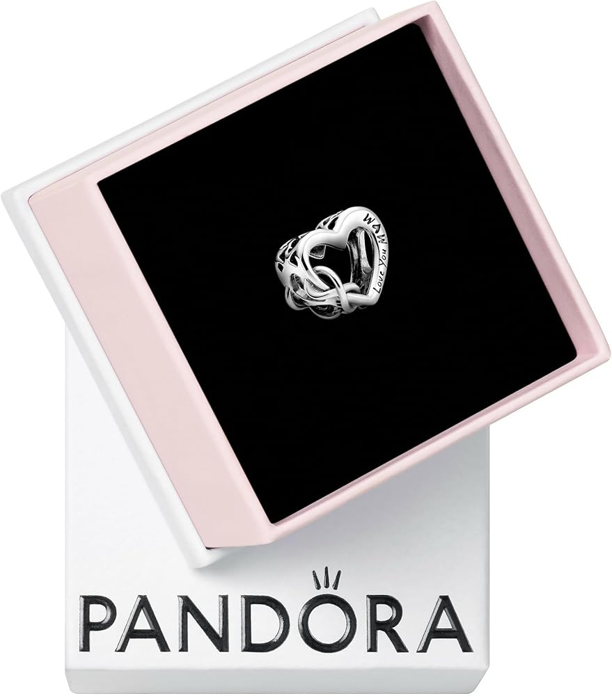 PANDORA Love You Mom Infinity Heart Charm - Compatible with PANDORA Moments - Jewelry for Women -... | Amazon (US)