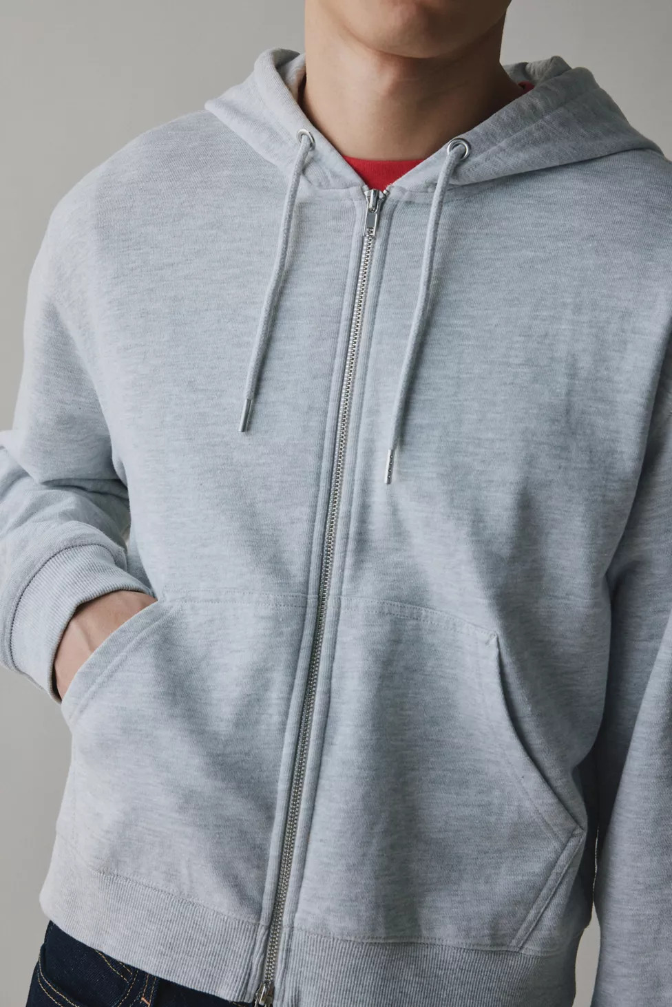 BDG Bonfire Solid Zip-Up Hoodie Sweatshirt | Urban Outfitters (US and RoW)