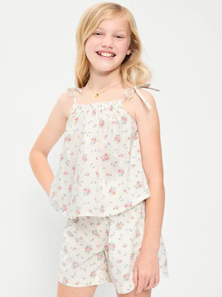 Printed Sleeveless Tie-Shoulder Top for Girls | Old Navy (US)