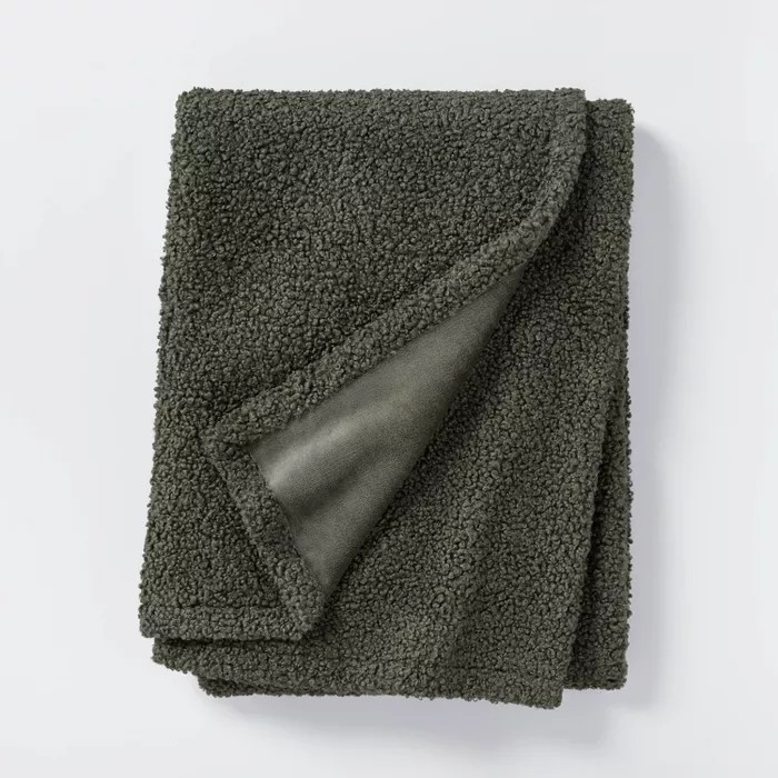 Boucle with Plush Reverse Throw Blanket - Threshold™ designed with Studio McGee | Target