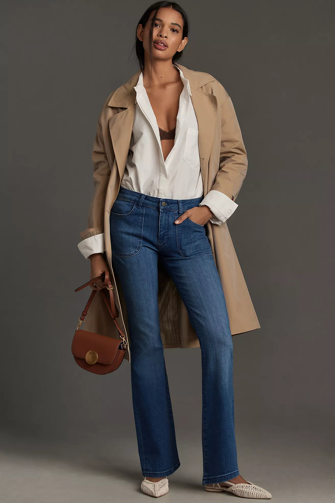 The Icon Flare Low-Rise Jeans by Pilcro | Anthropologie (US)