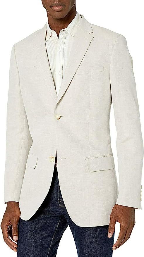 Perry Ellis Men's Linen-Blend Suit Jacket Blazer | Amazon (US)