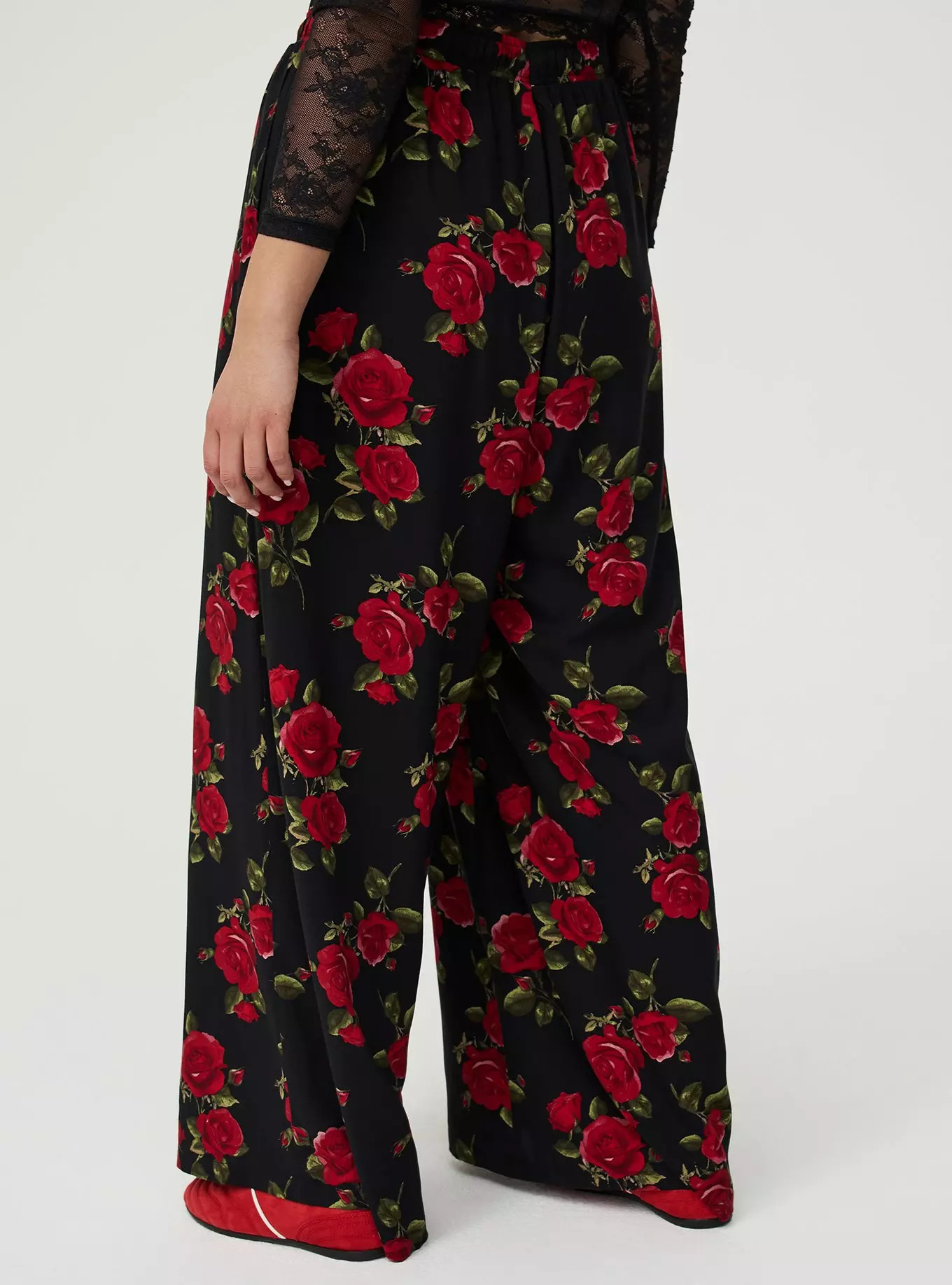 Wide Leg High-Rise Challis Pant | Torrid (US & Canada)