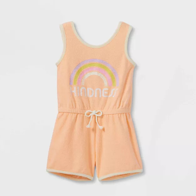 Grayson Mini Toddler Girls' Terry Romper - Orange | Target