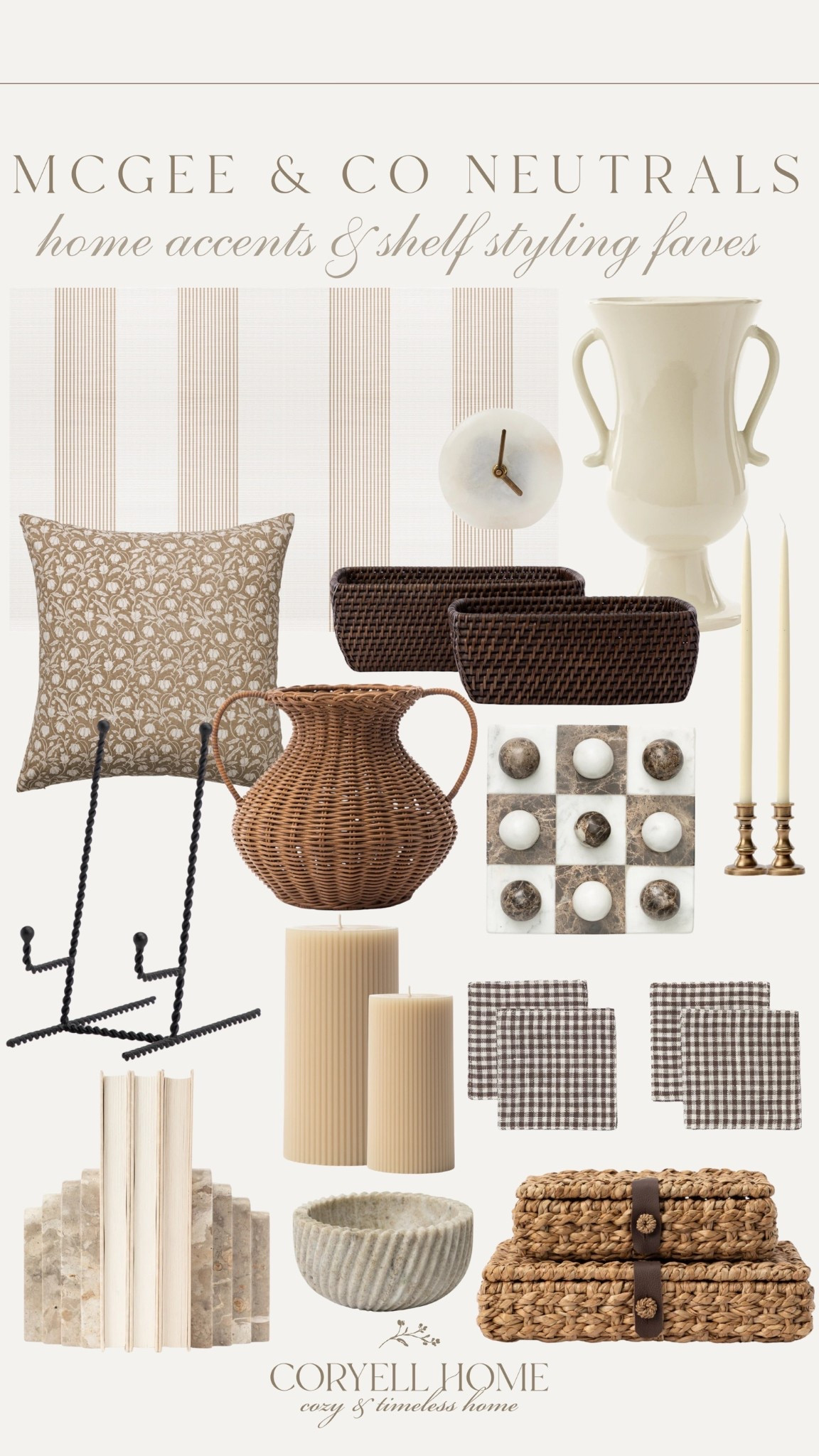 McGee & Co home accents, home decor, & shelf styling! 🤎🙌🏻 Neutral home, classic home, traditional home 

#LTKHome #LTKFindsUnder50