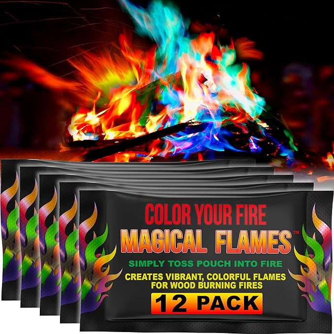 Magical Flames Fire Color Changing Packets – 12-Pack - Fire Pit Accessories, Camping Essentials... | Amazon (US)