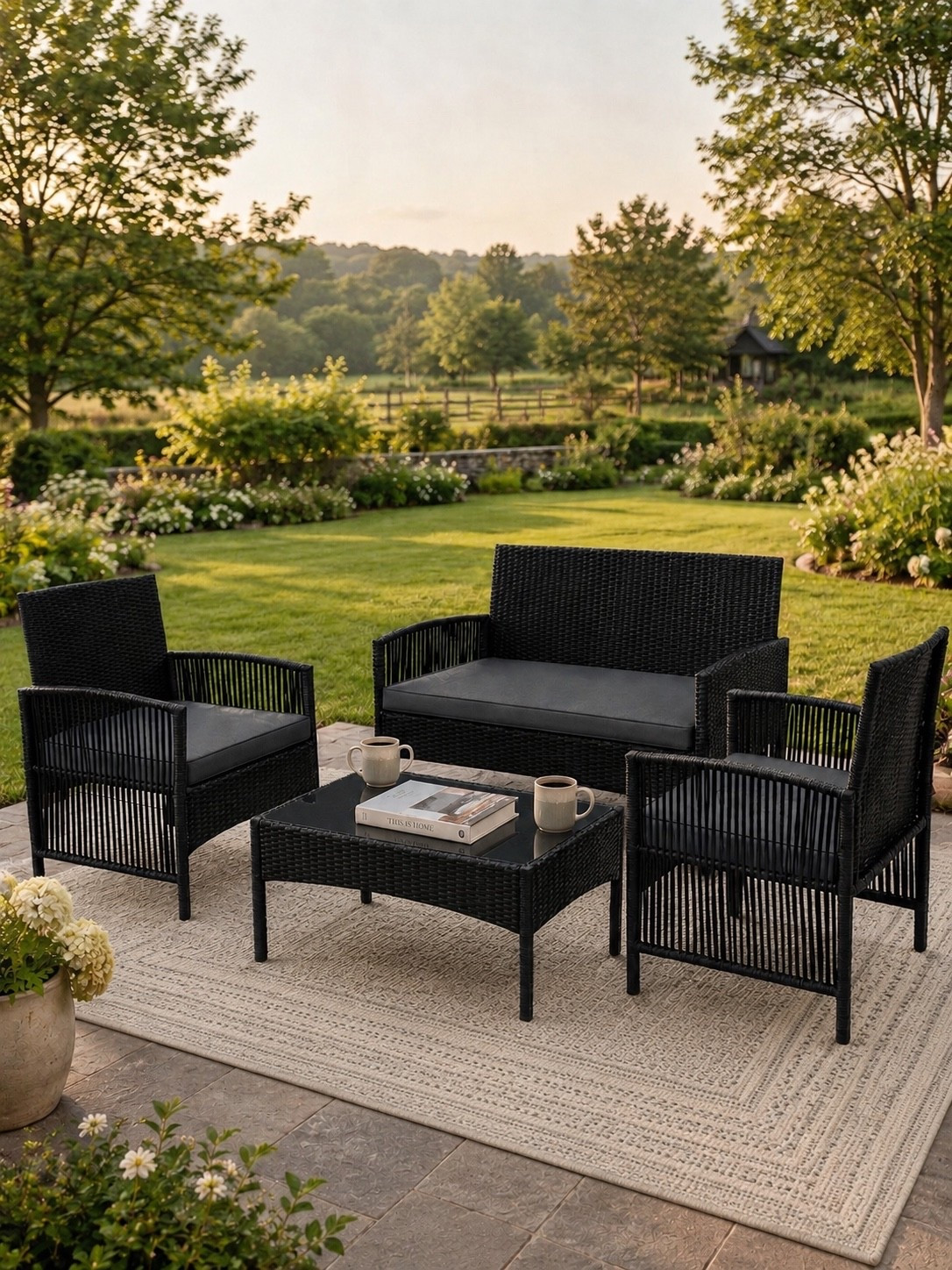 Backyard Patio Evenings 🌿✨

This outdoor setup is the perfect mix of modern and cozy 🤍 The black woven seating adds such a sleek contrast against the soft neutral rug and lush greenery, creating a space that feels elevated yet incredibly inviting. I can already picture slow summer mornings here with coffee or relaxing evenings watching the sunset ✨

Linking all my favorite patio furniture and outdoor decor finds on LTK 🌿

Follow @farmtotablecreations on Instagram for more cozy outdoor spaces and elevated home inspiration ✨

#LTKHome #OutdoorLiving #PatioInspo #BackyardGoals #ModernFarmhouse #OutdoorFurniture #NeutralDecor #LuxuryOutdoorLiving #BackyardInspo #CozyHome #PatioDecor #OutdoorStyling #HomeInspo #LTKStyle #OutdoorDecor

#LTKHome #LTKSaleAlert