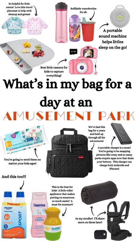 What I pack for a day at an amusement park! With my two littles a toddler and school aged kiddo! 🎢 ☀️ 

#LTKSeasonal #LTKkids #LTKfamily