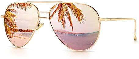 SUNGAIT Women's Lightweight Oversized Aviator Sunglasses - Mirrored Polarized Lens Classic Style ... | Amazon (US)