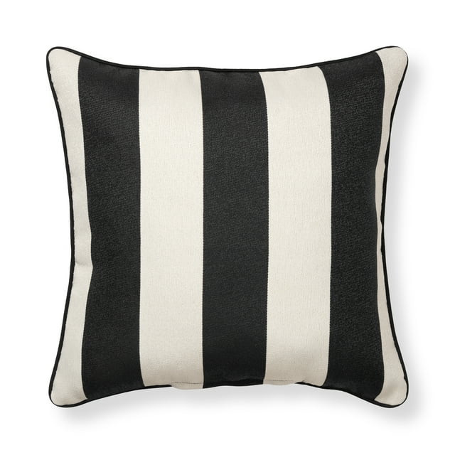 Better Homes & Gardens Cabana Black and White Striped Pillow | Walmart (US)