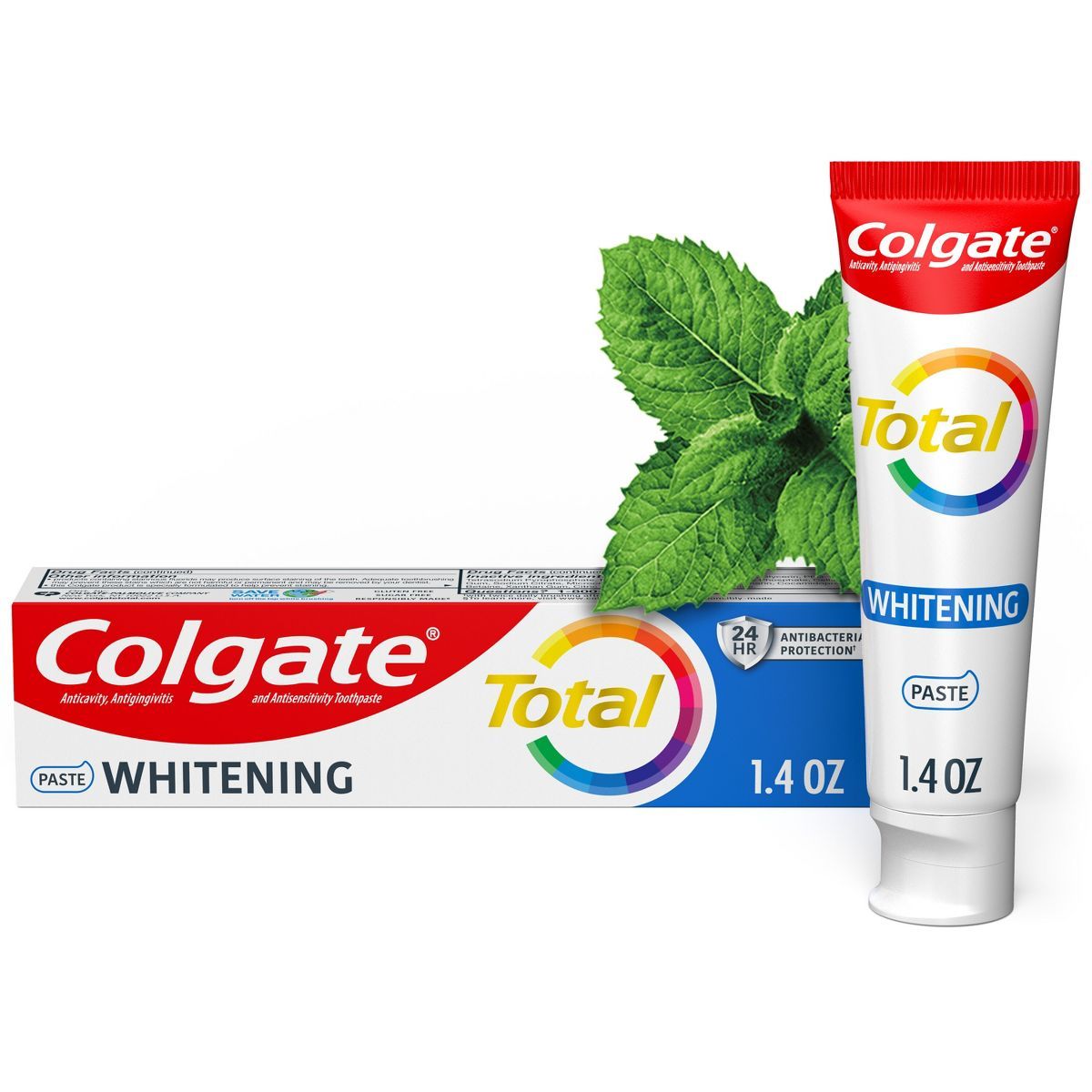 Colgate Total Travel Size Whitening Paste Toothpaste - Trial Size - 1.4oz | Target