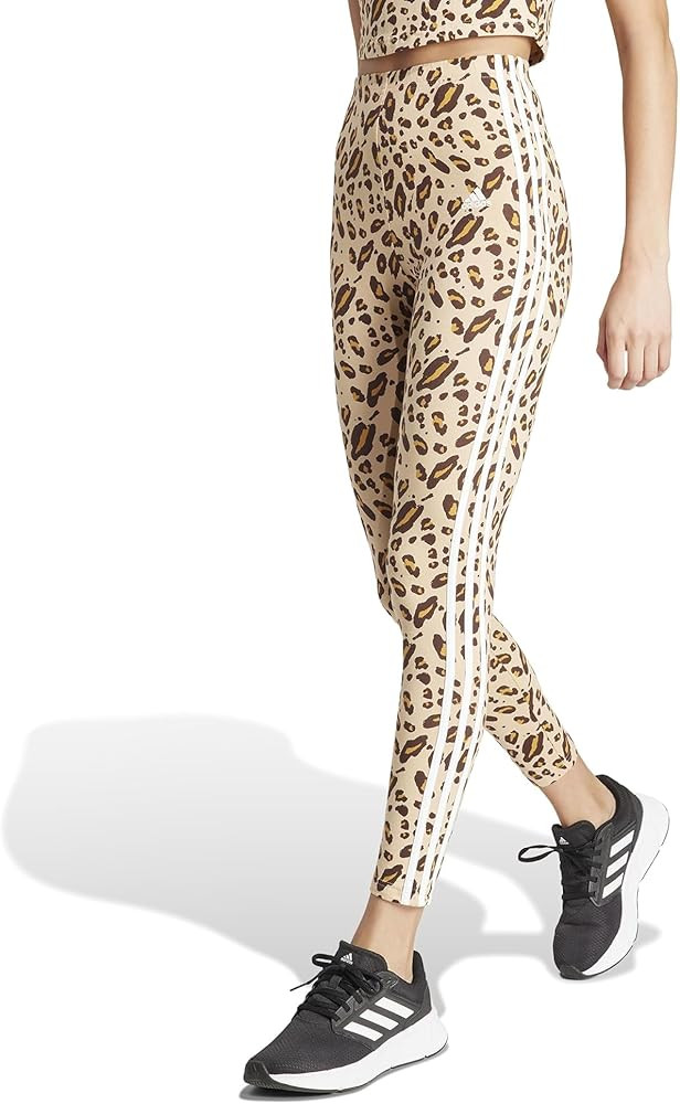 Essentials 3-Stripes Animal Print Leggings | Amazon (US)