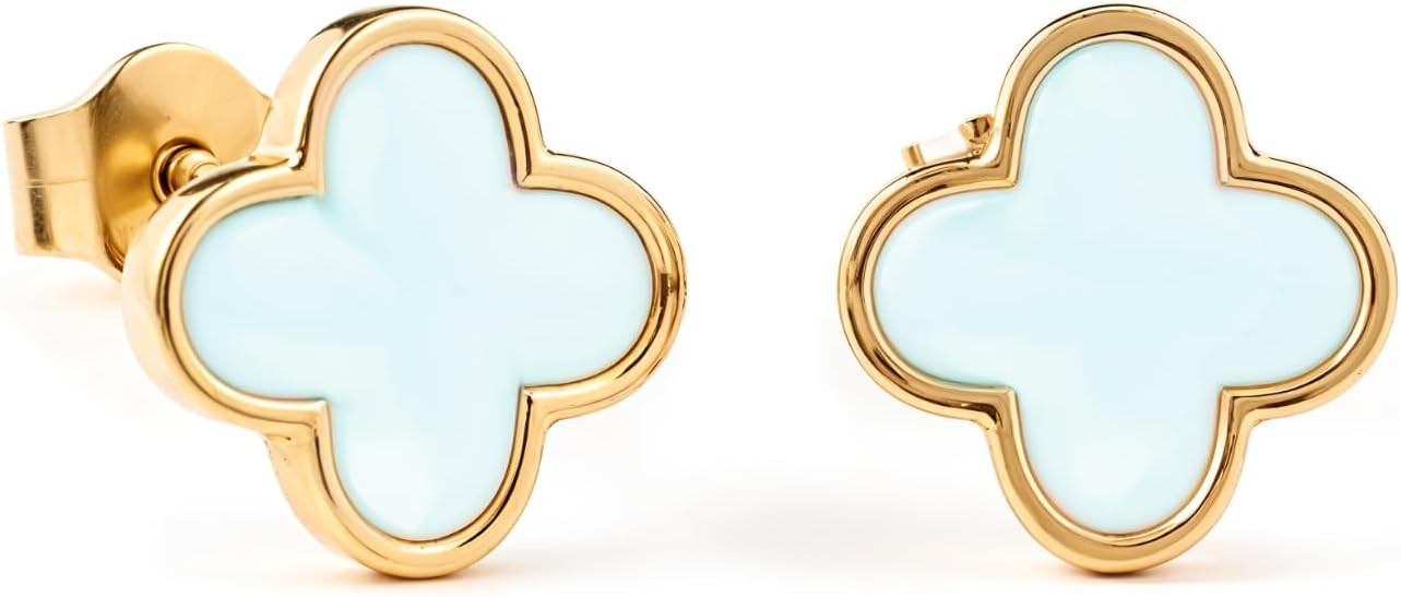 HighSpark Clover Earrings for Women | Four Leaf Stud Earrings for Women | Lovely Gift | Amazon (US)