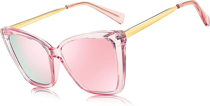 FEISEDY Trendy Polarized Women Sunglasses, Retro Womens Square Cat Eye Sun Glasses B4134 | Amazon (US)