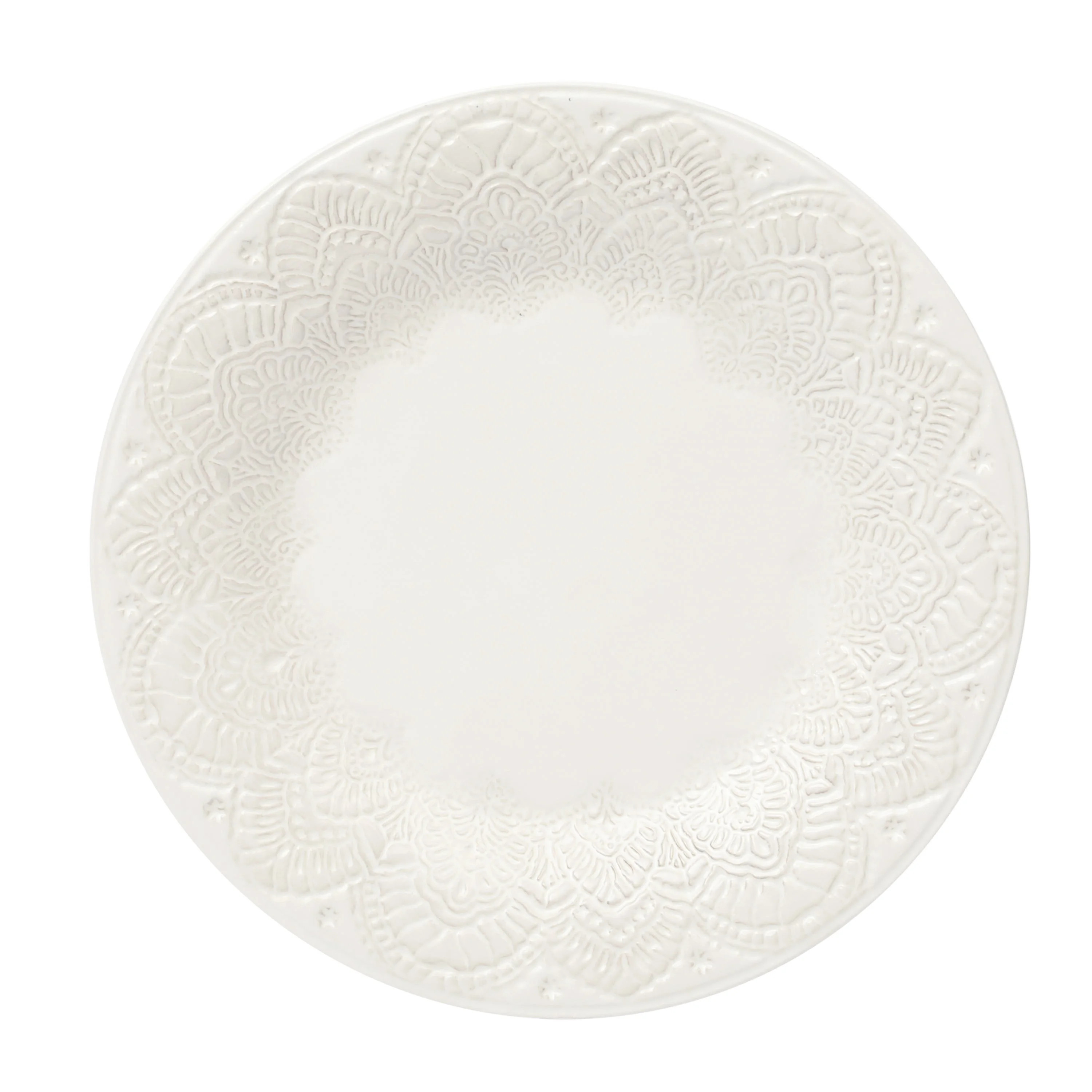 The Pioneer Woman Vintage Lace Stoneware Salad Plate, Linen | Walmart (US)