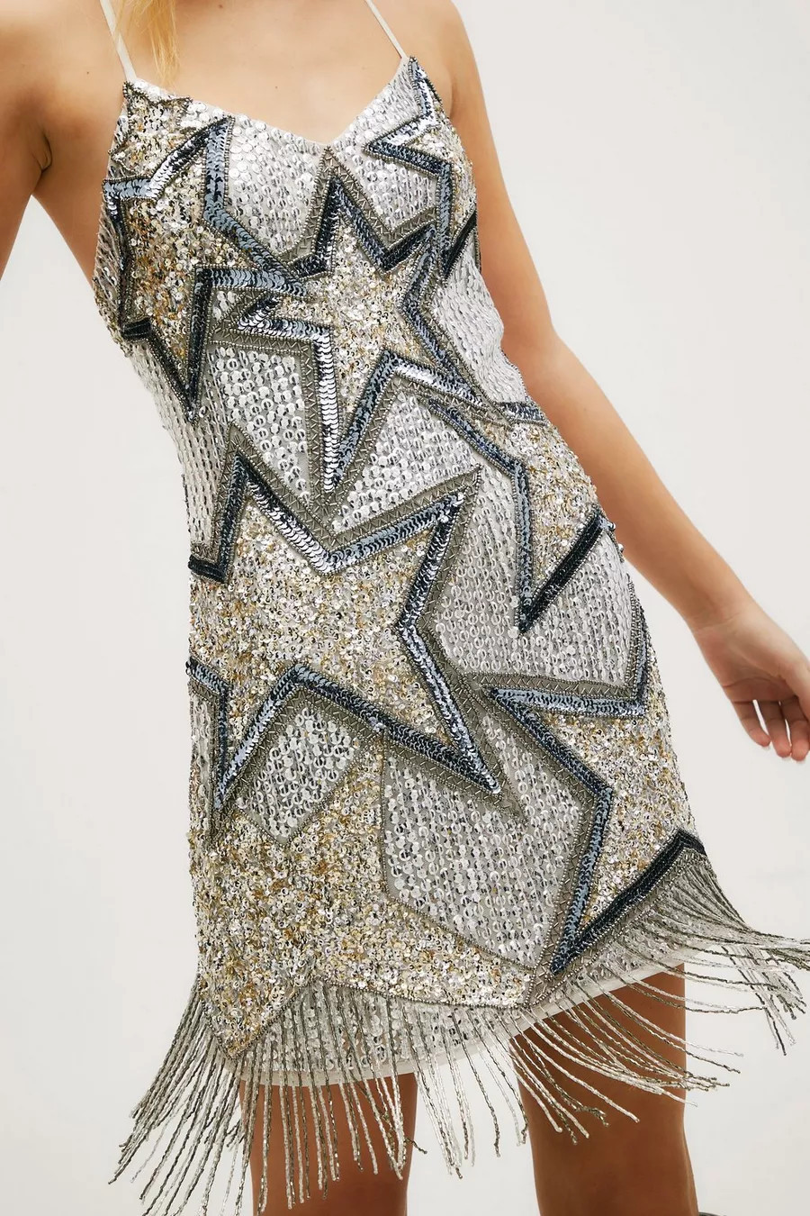 Tassel Beaded Star Strappy Mini Dress | Nasty Gal US