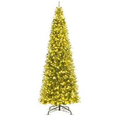 Costway 12 FT Artificial Christmas Tree with 2517 Branch Tips, 800 Warm White LED Lights | Target