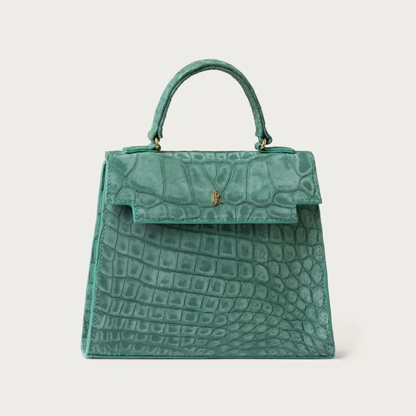 Eleanor Nile Crocodile Turquoise Nubuck | Jenya Reneé