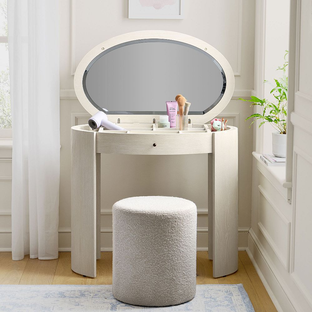 Oval Small Space Vanity Desk (34") | Pottery Barn Teen