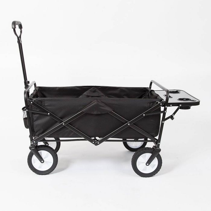 Mac Sports Collapsible Folding Outdoor Garden Utility Wagon Cart w/ Table, Black | Target