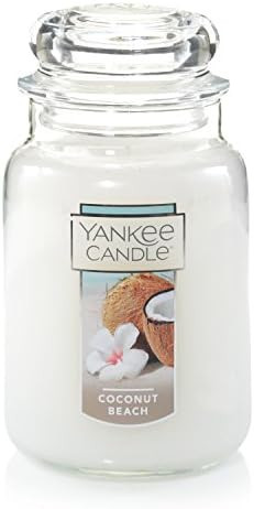 Yankee Candle Coconut Beach Scented, Classic 22oz Large Jar Single Wick Candle, Over 110 Hours of... | Amazon (US)