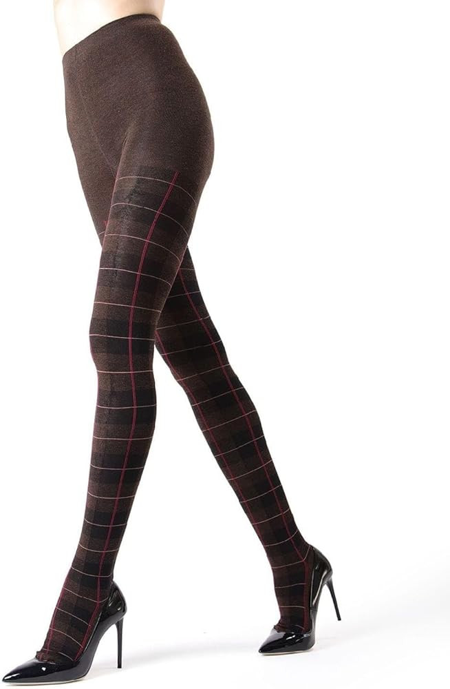 MeMoi Glasgow Plaid Cotton Tights for Women, Cozy, Warm and Fashionable Patterned Sweater Tights ... | Amazon (US)