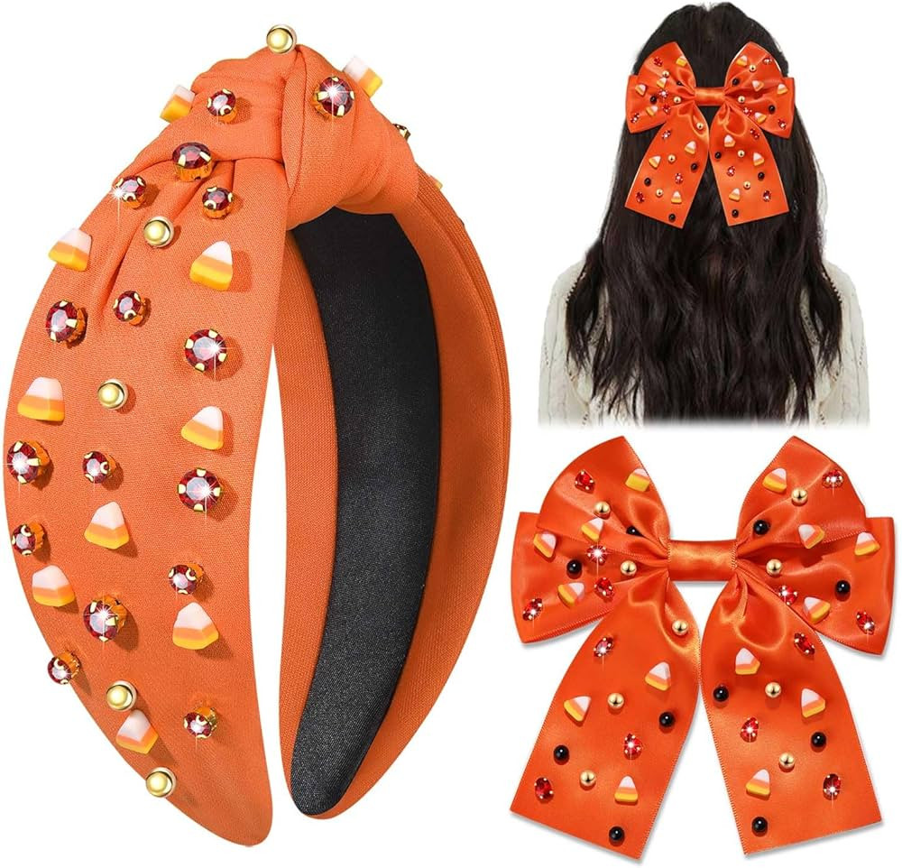 YAHPERN Halloween Accessories for Women Pumpkin Ghost Halloween Headbands Spooky Boo Candy Corn H... | Amazon (US)