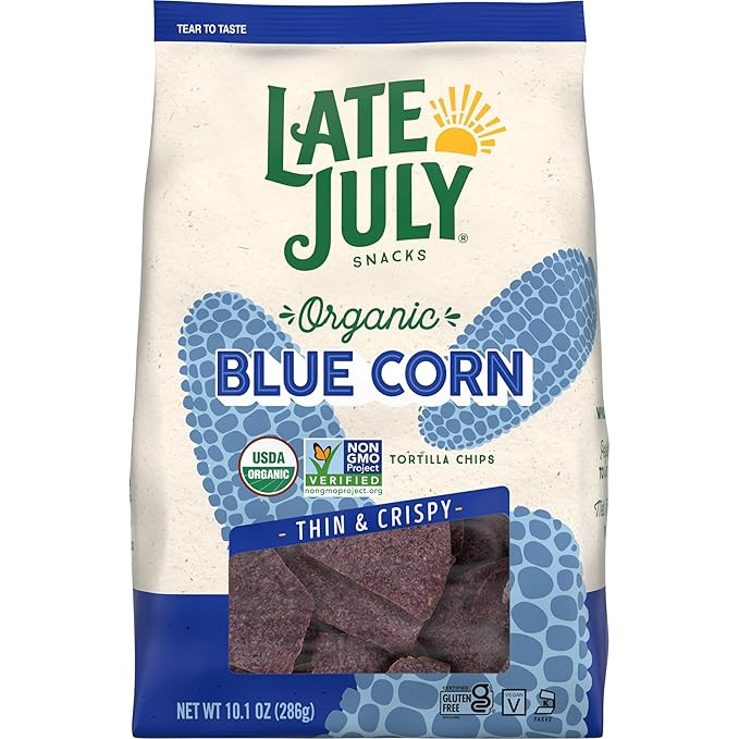 Late July Snacks Organic Blue Corn Tortilla Chips, 10.1 Oz | Amazon (US)