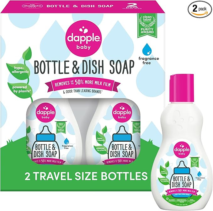 Amazon.com: Dapple Baby Bottle Soap, Hypoallergenic Dish Soap for Baby Bottles, Powered by Plants... | Amazon (US)