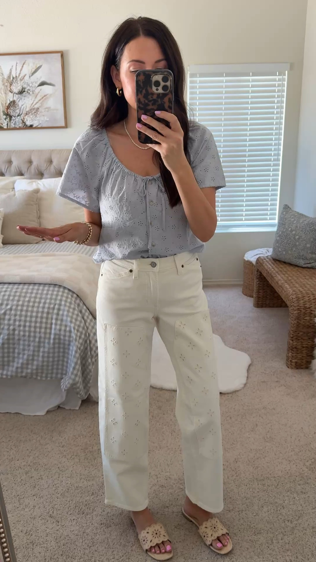 Small top—on sale for $17
Sandals 40% off TODAY ONLY
jeans-2 regular 

#LTKootd #LTKSaleAlert #LTKmomlife