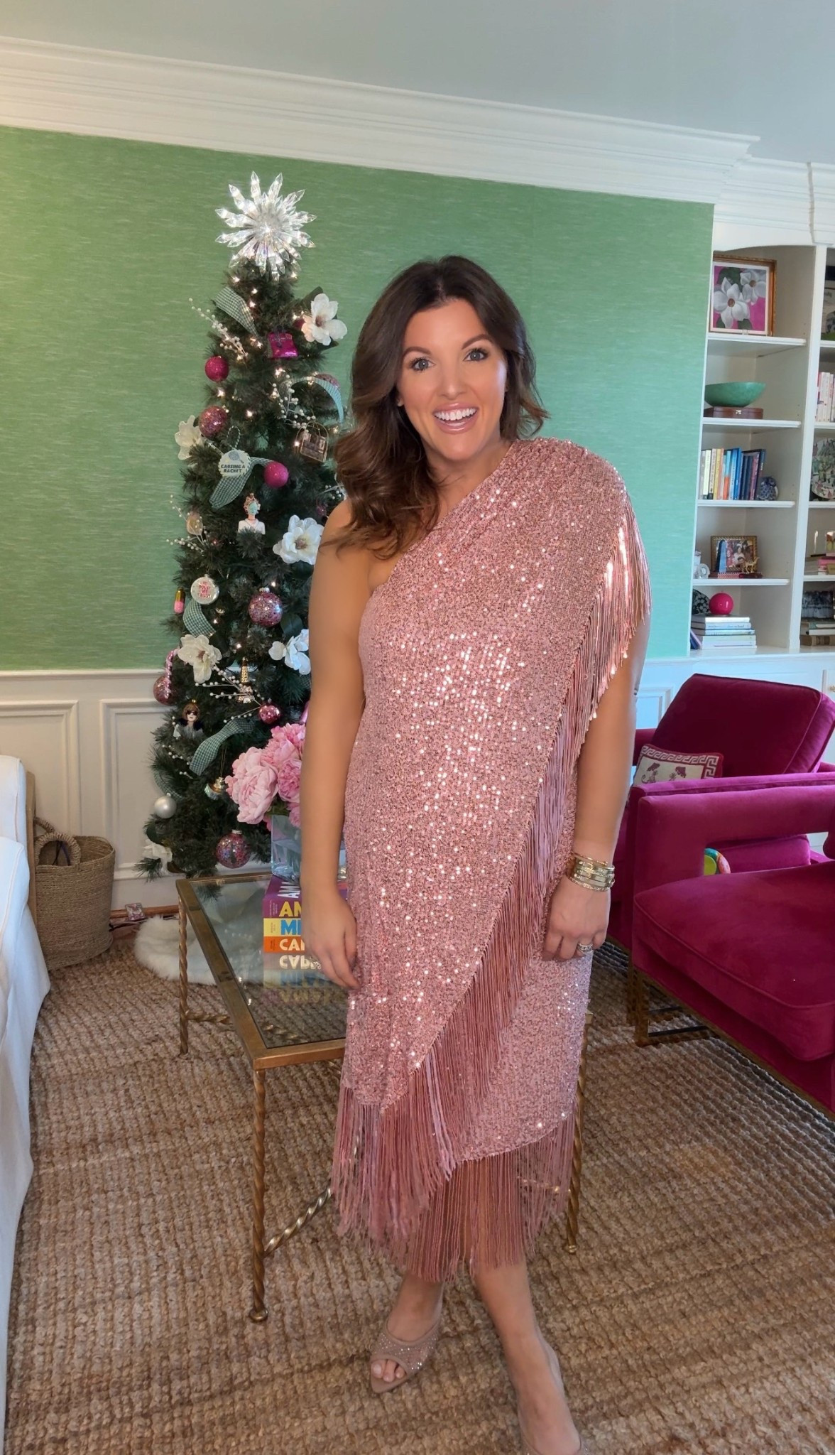 what I’m currently planning to wear for NYE! Love the pink sequins + it’s stretchy fabric so super comfortable! 

wearing a size 12

#LTKHoliday #LTKMidsize