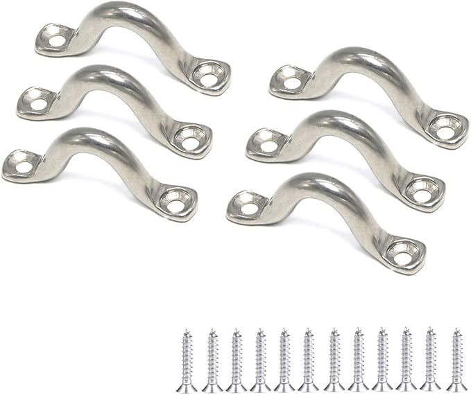 M3 316 Stainless Steel Bimini Boat Top PAD Eye, Eye Strap, Tie Down, Tie Anchor Point, Kayak Deck... | Amazon (US)