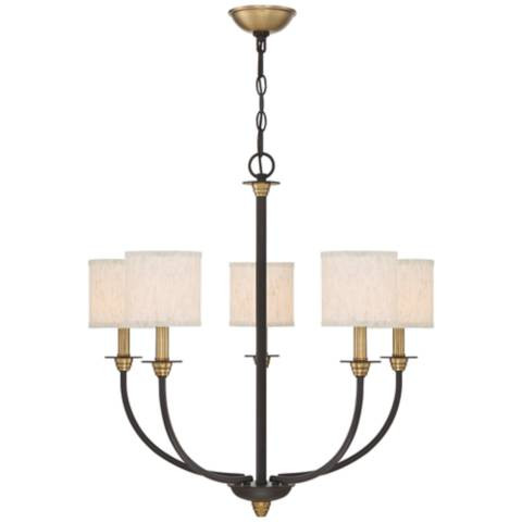Quoizel Audley 26" Wide Old Bronze 5-Light Chandelier | Lamps Plus