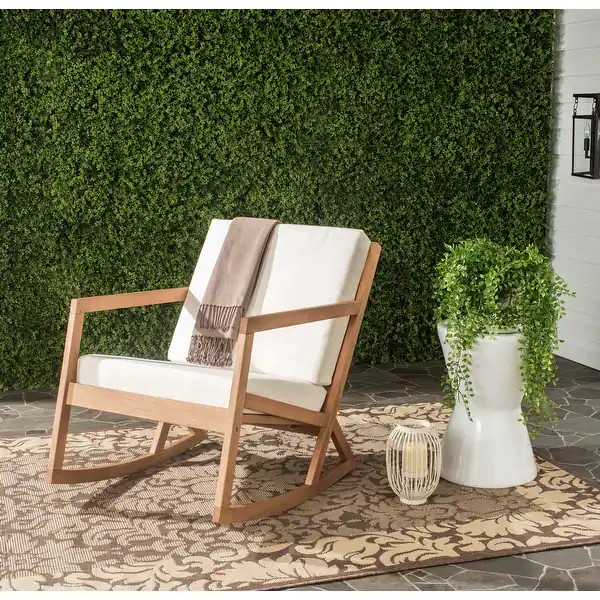 SAFAVIEH Outdoor Vernon Rocking Chair w/ Cushion | Bed Bath & Beyond