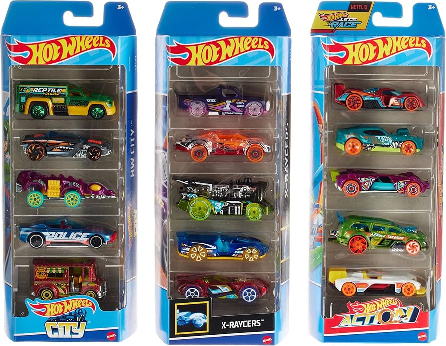Hot Wheels Toy Cars, Bundle of 15 1:64 Scale Vehicles with 3 Themes: HW City, X-Raycers (Amazon E... | Amazon (US)