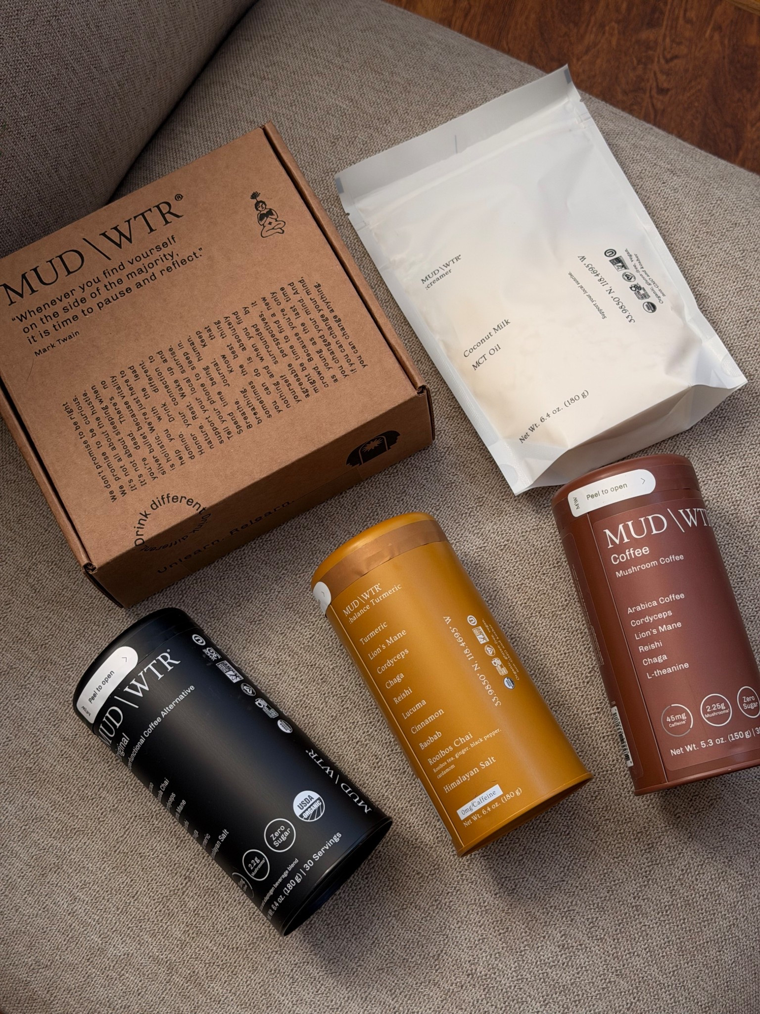 Exploring @MUD\WTR full lineup of mushroom blends 🍄‍🟫

Original, Turmeric, and Rooiboos Chai + lion's mane, reishi, and chaga adaptogens for smoother focus without the jitters or crash 💫

#mudwtr #ad

#LTKfoodie #LTKmorningroutine #LTKdayinmylife