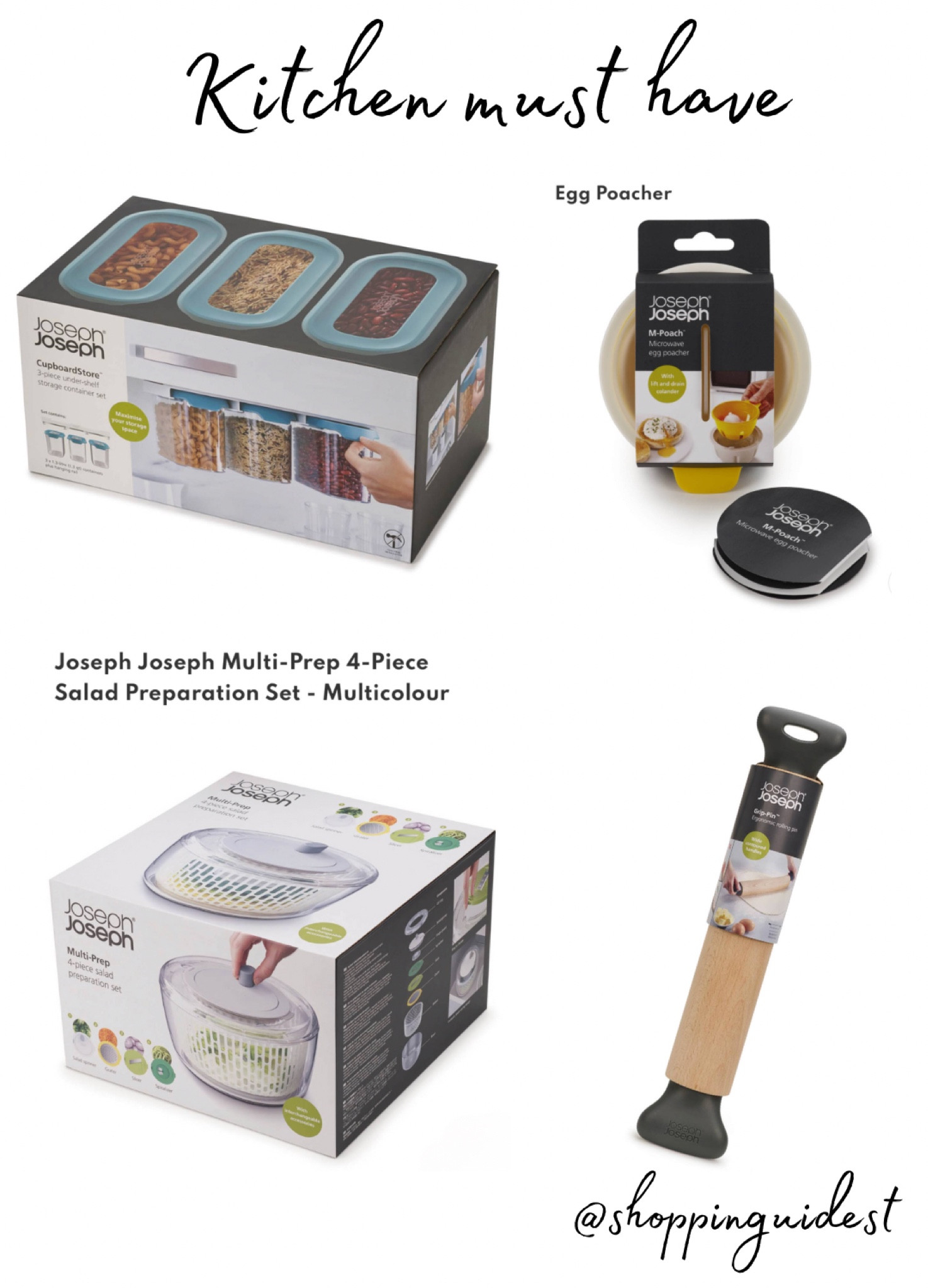 Joseph Joseph Multi Prep 4 Piece Salad Preparation Set