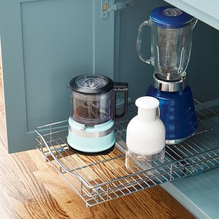 20" Roll-Out Cabinet Drawer Chrome | The Container Store