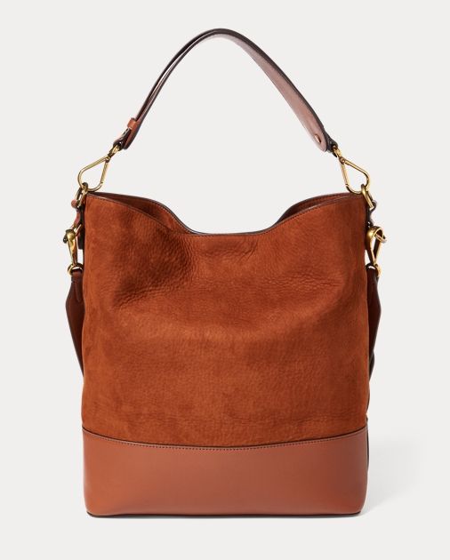 Nubuck Leather Hobo Bag | Ralph Lauren (US)