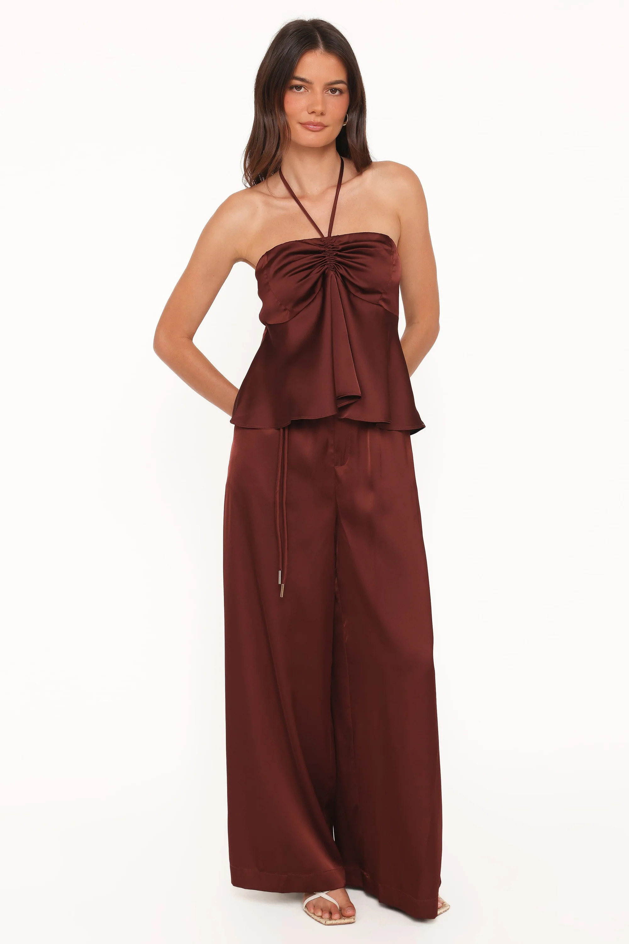 Vita Tailored Pant - Brown | Petal & Pup (US)