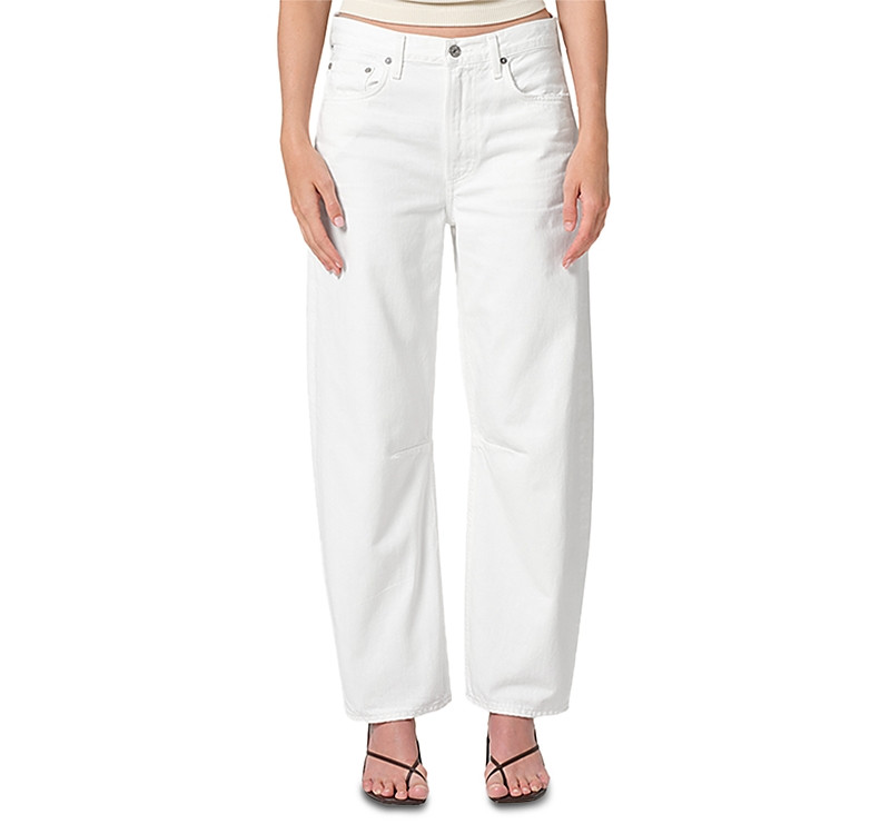 Citizens of Humanity Miro High Rise Ankle Barrel Jeans in Soft White | Bloomingdale's (US)