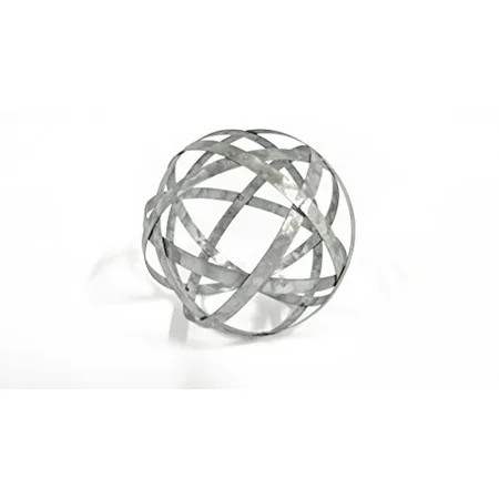 Medium Galvanized Metal Band Decorative Sphere | Walmart (US)