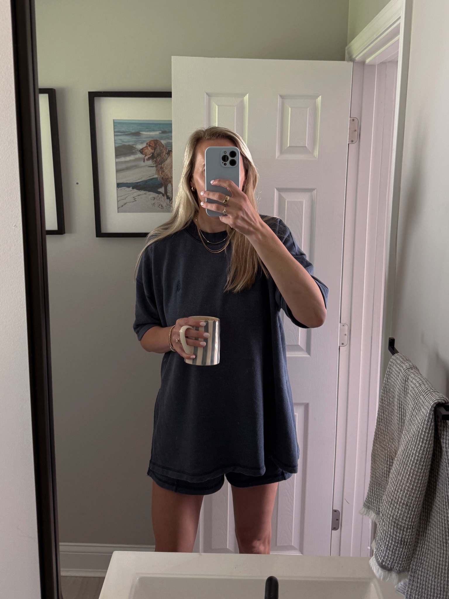 Will be living in this blue fp movement terry matching set this spring and summer! Wearing M, size down if in between like most Free People.

#LTKFindsUnder100 #LTKStyleTip