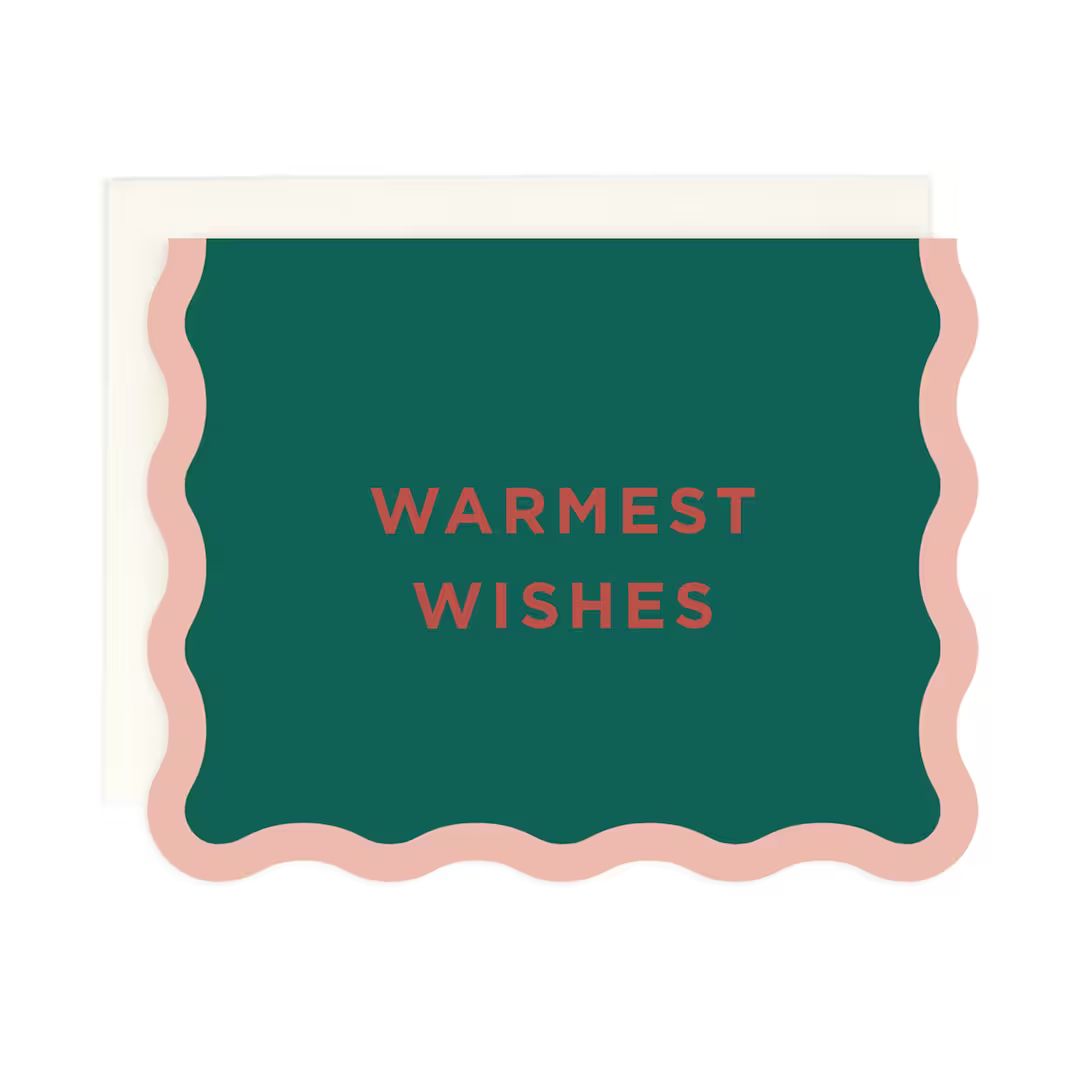 Warmest Wishes  Wave Edge  Holiday Card - Etsy | Etsy (US)