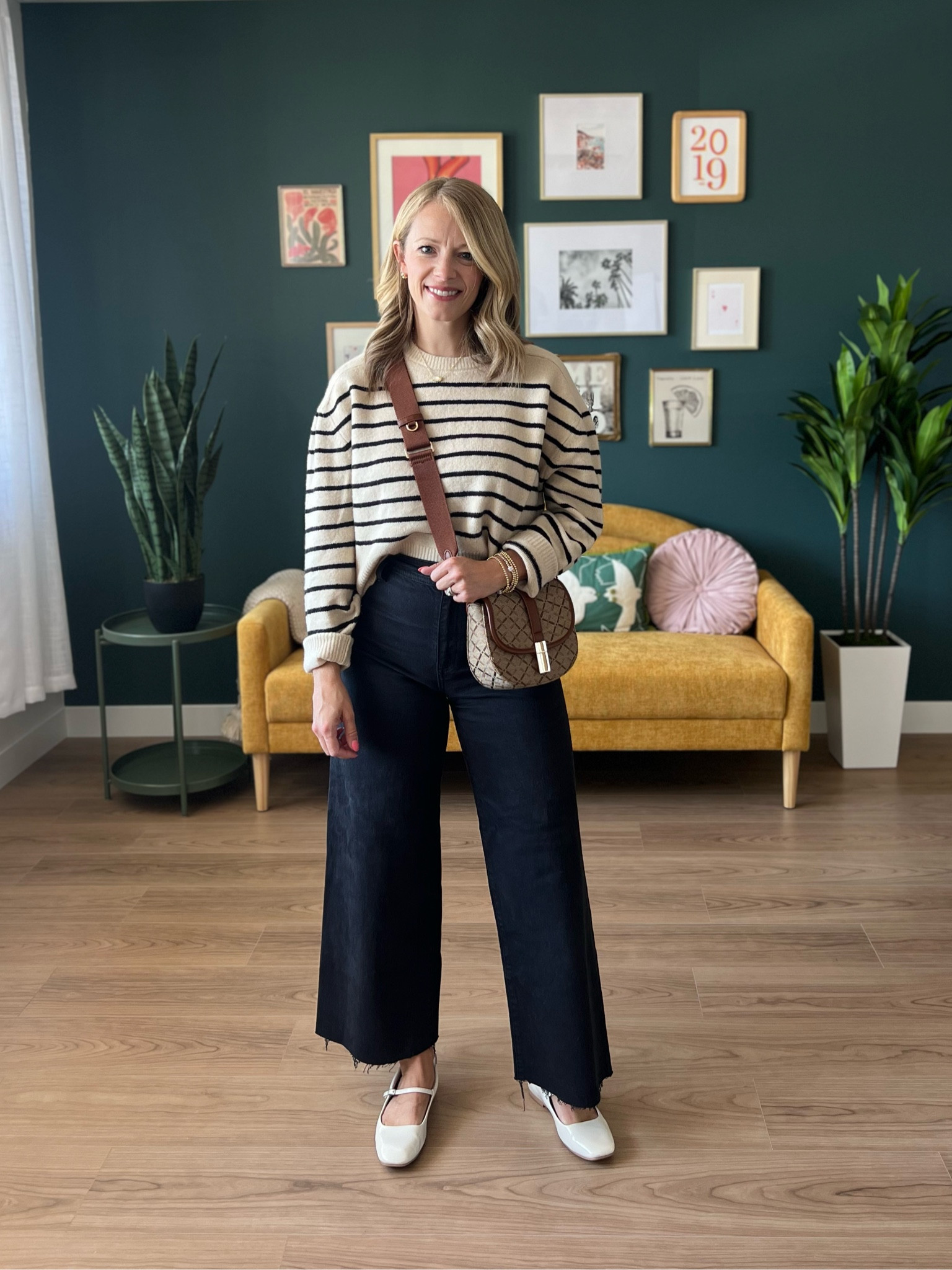 This sweater is back again and soo soft!! In a size small! Paired it with my wide leg denim and ballet flats!  They are no longer sold in this color, but they come in a bunch of others!! 

#LTKSeasonal #LTKStyleTip #LTKWorkwear