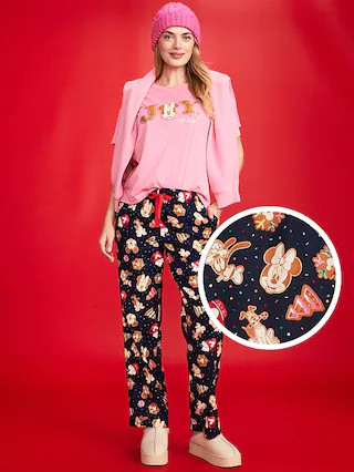 Old Navy x Disney Mid-Rise Printed Flannel Pajama Pants for Women | Old Navy (US)