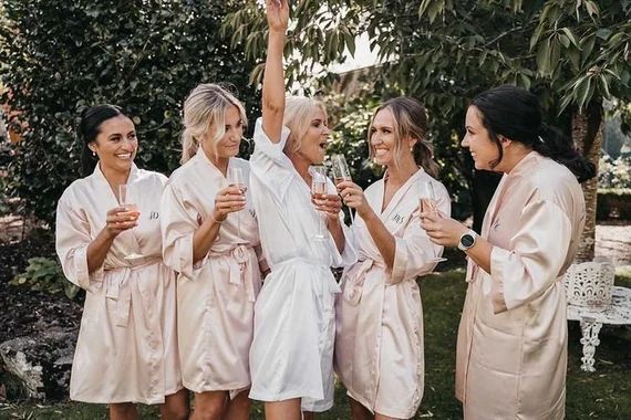 Satin Bridesmaid Robes Wedding Party Robes Personalised - Etsy | Etsy (US)